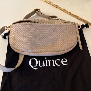 Quince Italian Leather Handwoven Sling Bag